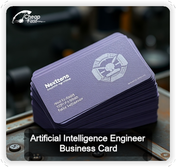 Artificial Intelligence Engineer business card design sample