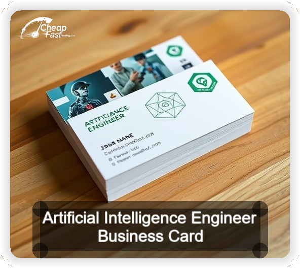 Artificial Intelligence Engineer business card design sample
