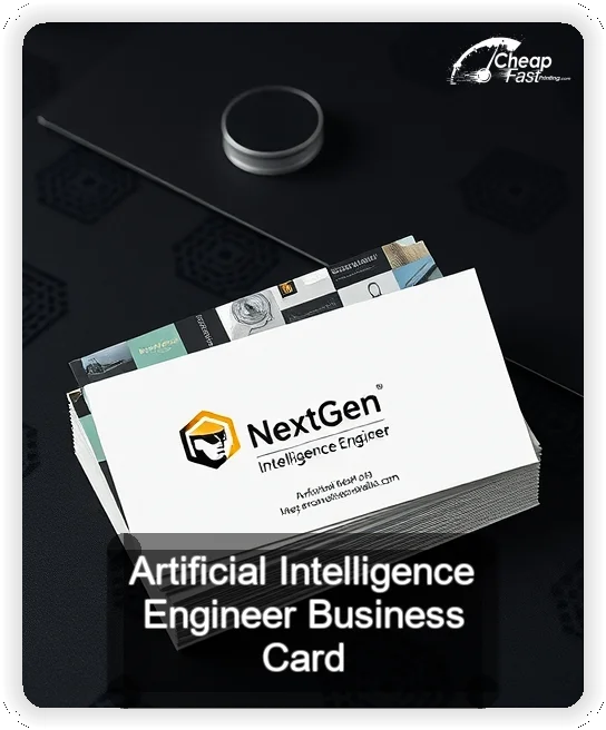 Artificial Intelligence Engineer business card design sample