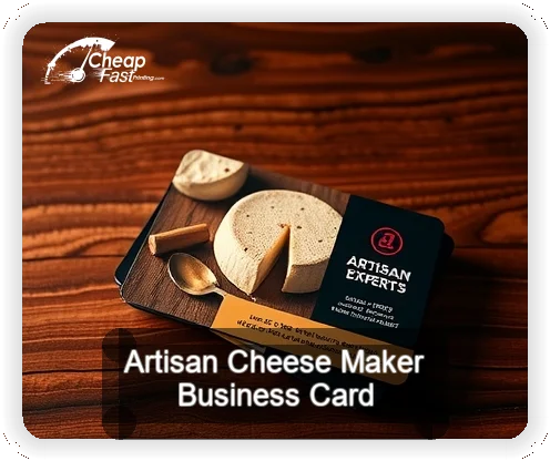 Artisan Cheese Maker business card design sample
