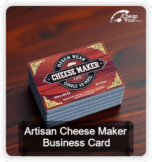 Artisan Cheese Maker business card design sample