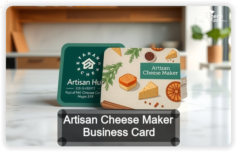 Artisan Cheese Maker business card design sample