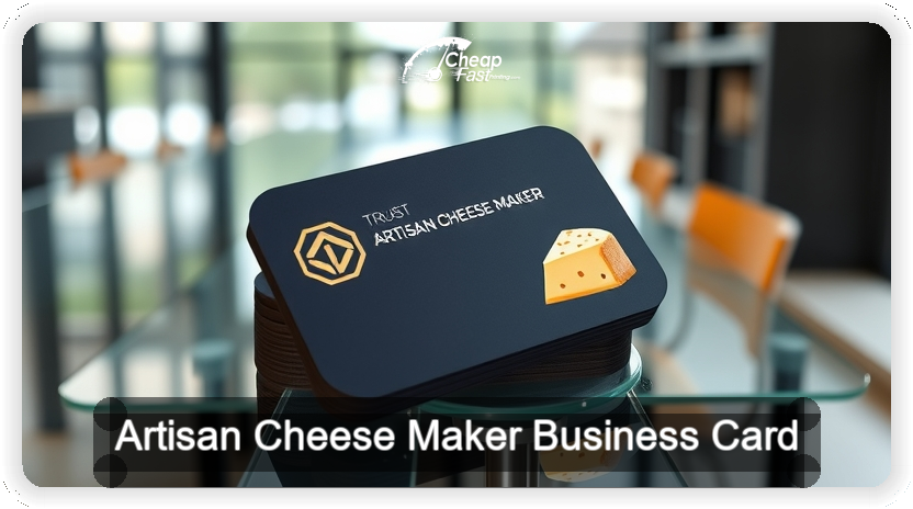 Artisan Cheese Maker business card design sample