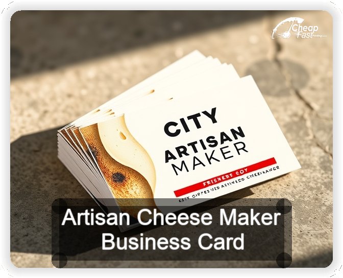 Artisan Cheese Maker business card design sample