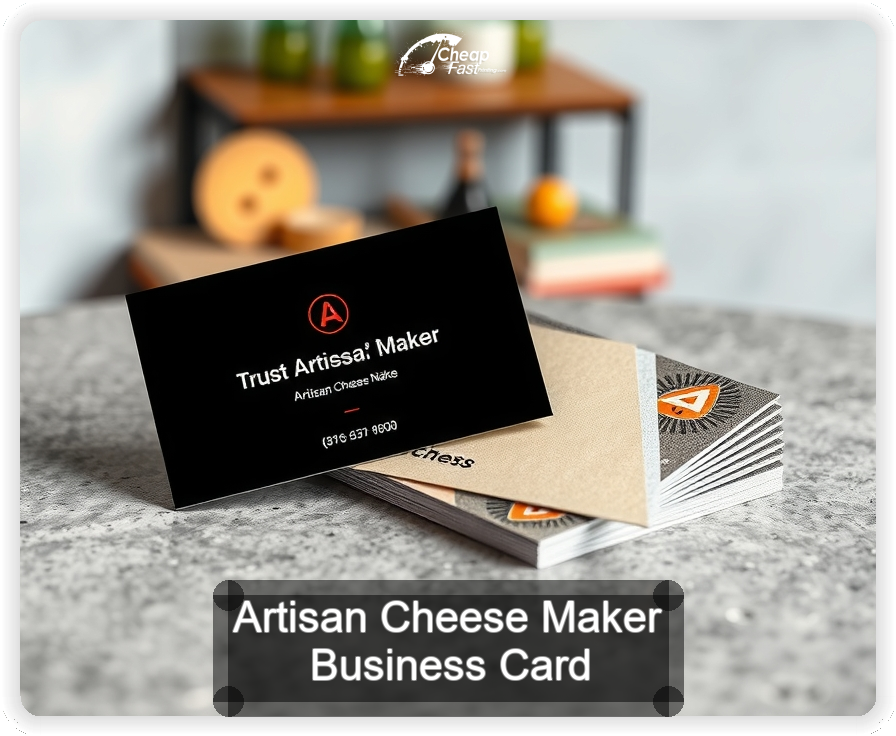 Artisan Cheese Maker business card design sample