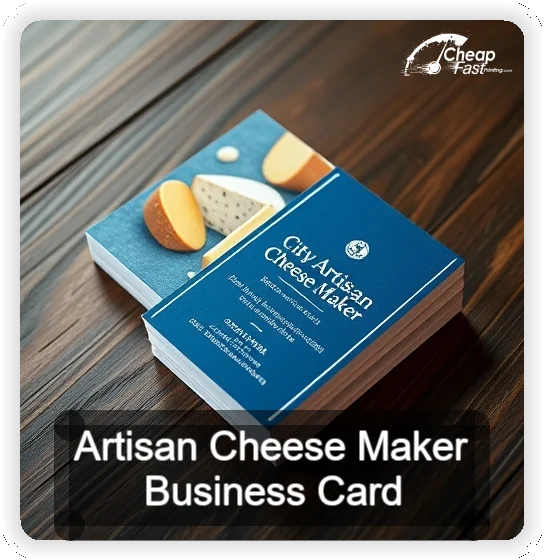 Artisan Cheese Maker business card design sample