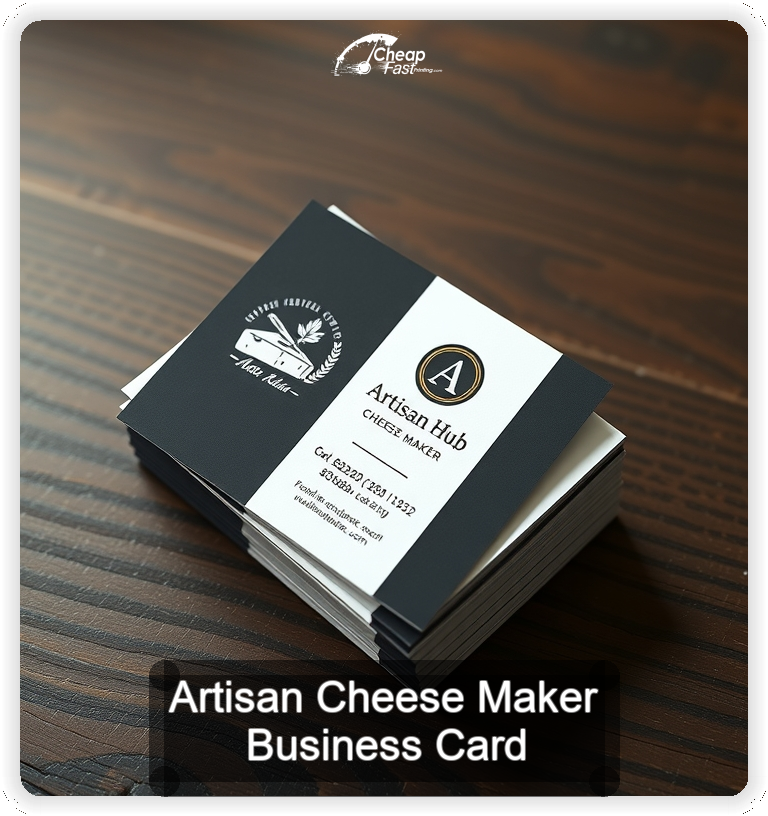 Artisan Cheese Maker business card design sample
