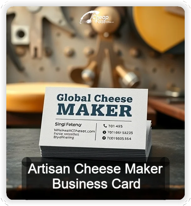 Artisan Cheese Maker business card design sample