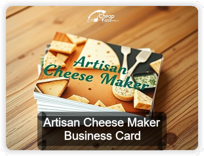 Artisan Cheese Maker business card design sample