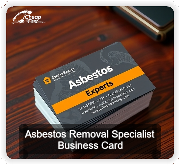 Asbestos Removal Specialist business card design sample