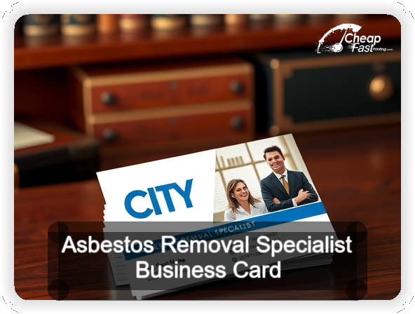 Asbestos Removal Specialist business card design sample