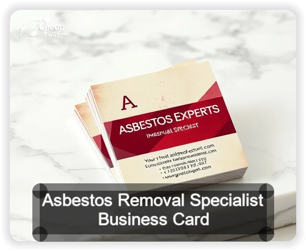 Asbestos Removal Specialist business card design sample