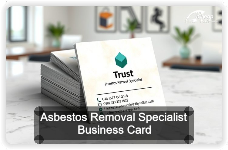 Asbestos Removal Specialist business card design sample