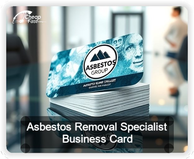 Asbestos Removal Specialist business card design sample