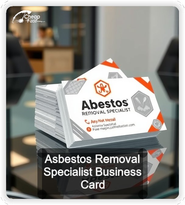 Asbestos Removal Specialist business card design sample