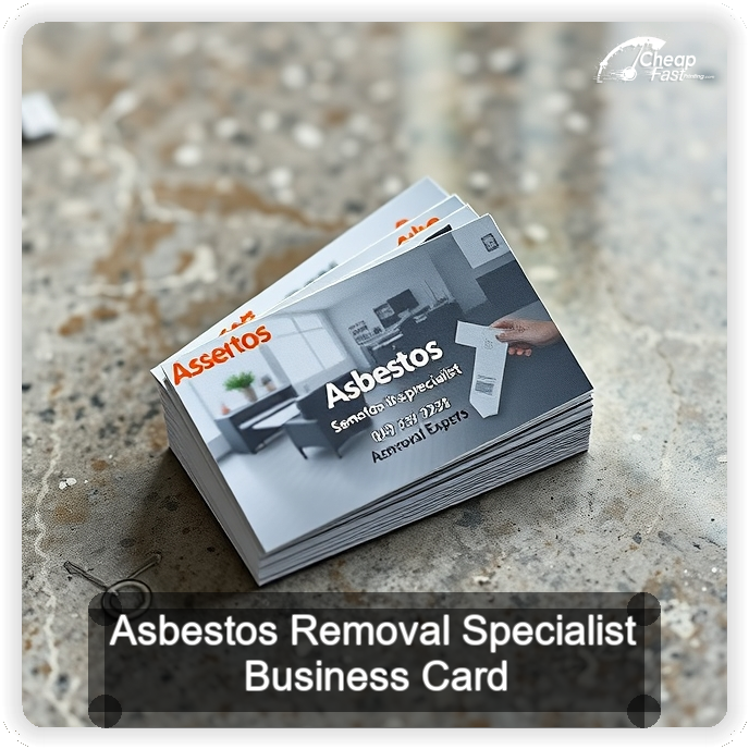 Asbestos Removal Specialist business card design sample