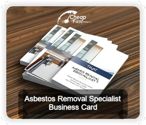 Asbestos Removal Specialist business card design sample
