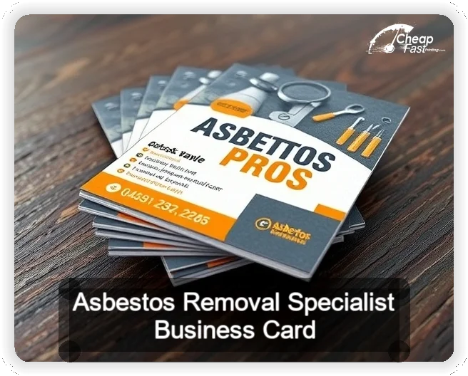 Asbestos Removal Specialist business card design sample