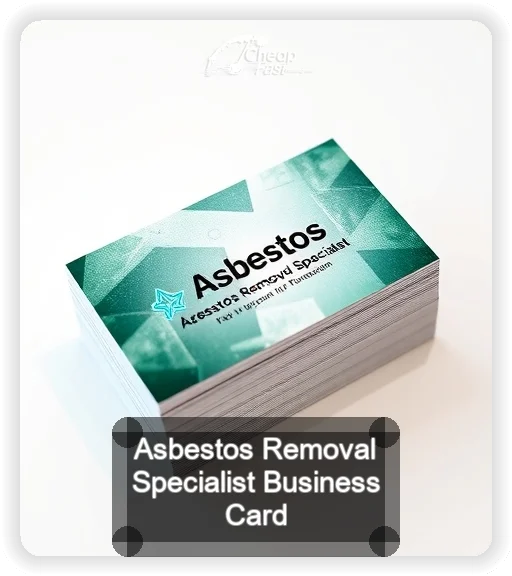 Asbestos Removal Specialist business card design sample