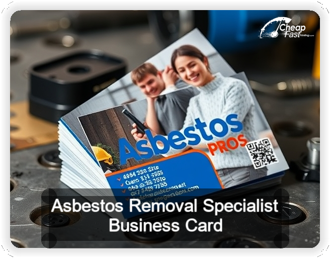 Asbestos Removal Specialist business card design sample