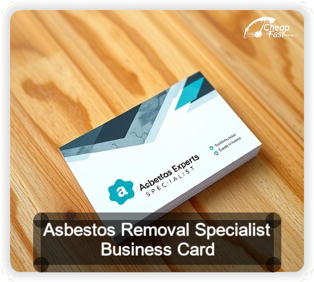 Asbestos Removal Specialist business card design sample