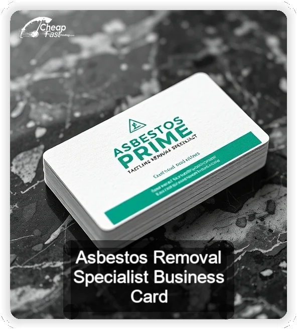Asbestos Removal Specialist business card design sample