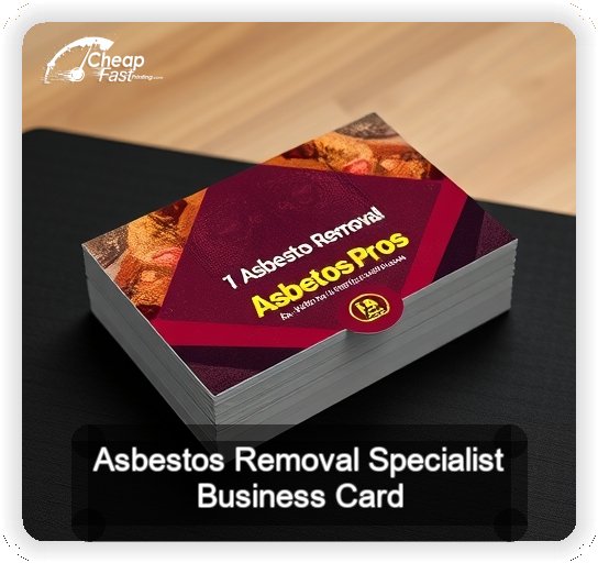 Asbestos Removal Specialist business card design sample
