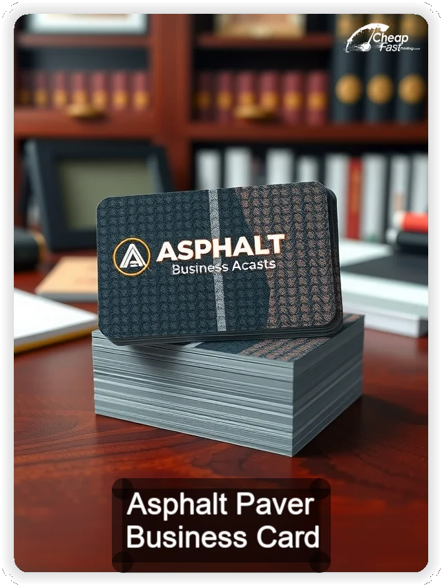 Asphalt Paver business card design sample