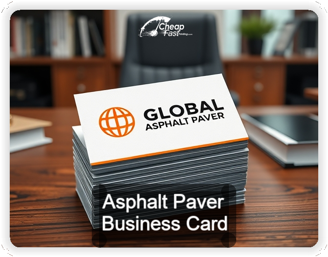 Asphalt Paver business card design sample
