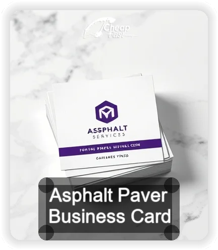 Asphalt Paver business card design sample
