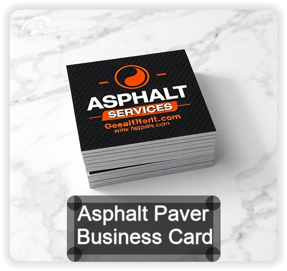 Asphalt Paver business card design sample