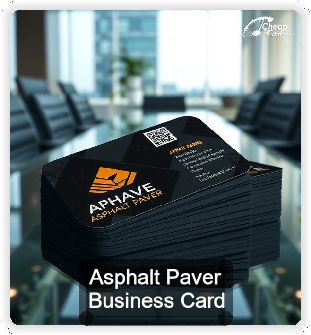 Asphalt Paver business card design sample
