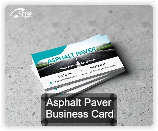 Asphalt Paver business card design sample
