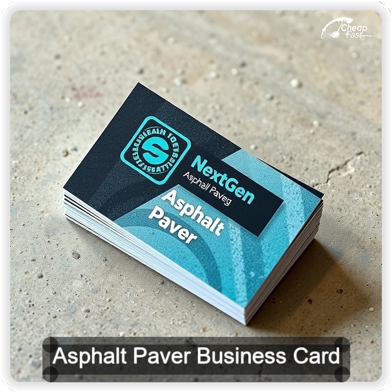 Asphalt Paver business card design sample