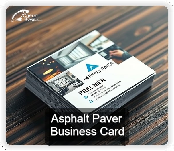 Asphalt Paver business card design sample