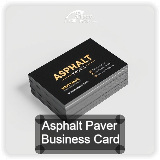 Asphalt Paver business card design sample