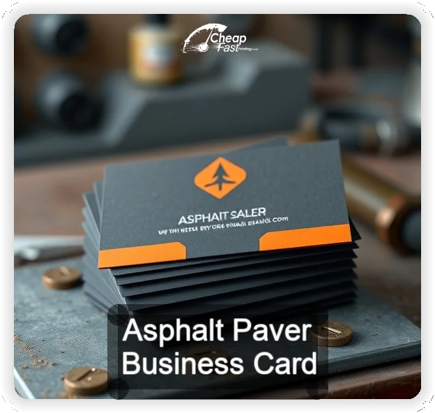 Asphalt Paver business card design sample