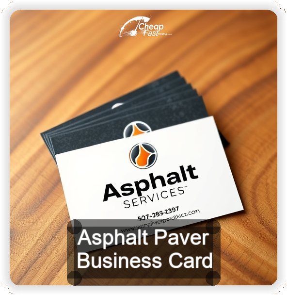 Asphalt Paver business card design sample