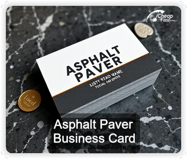 Asphalt Paver business card design sample