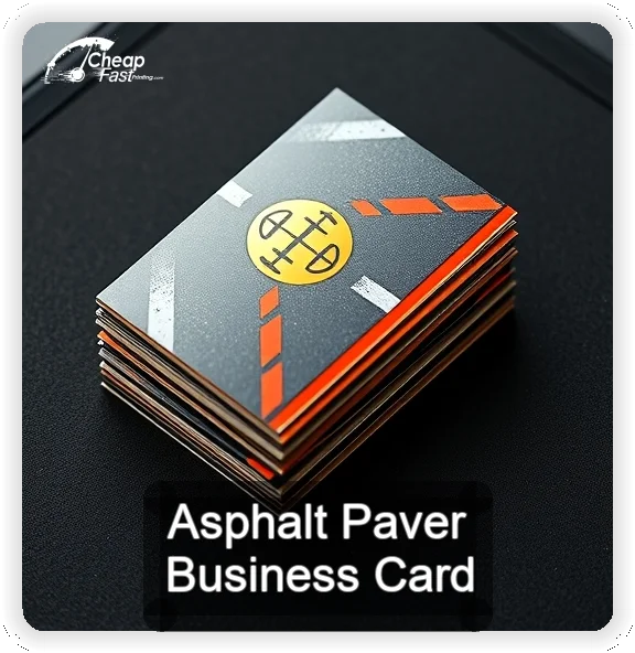 Asphalt Paver business card design sample