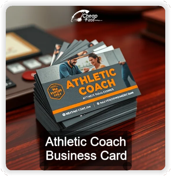 Athletic Coach business card design sample