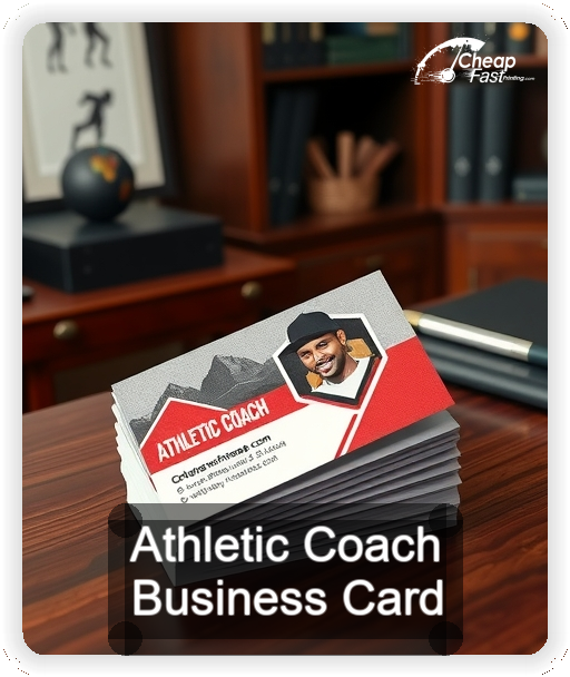 Athletic Coach business card design sample
