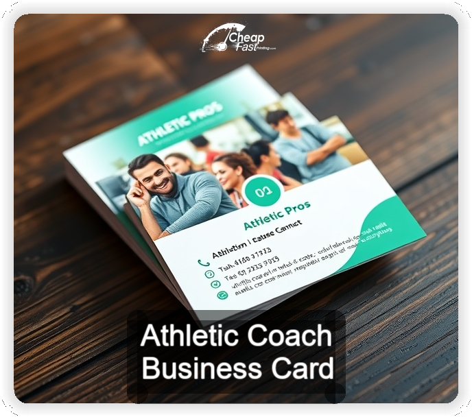 Athletic Coach business card design sample
