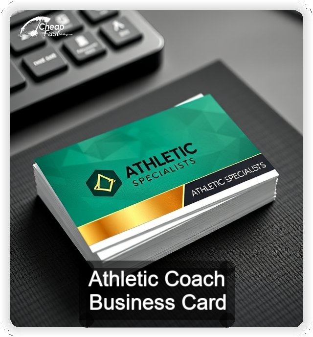 Athletic Coach business card design sample