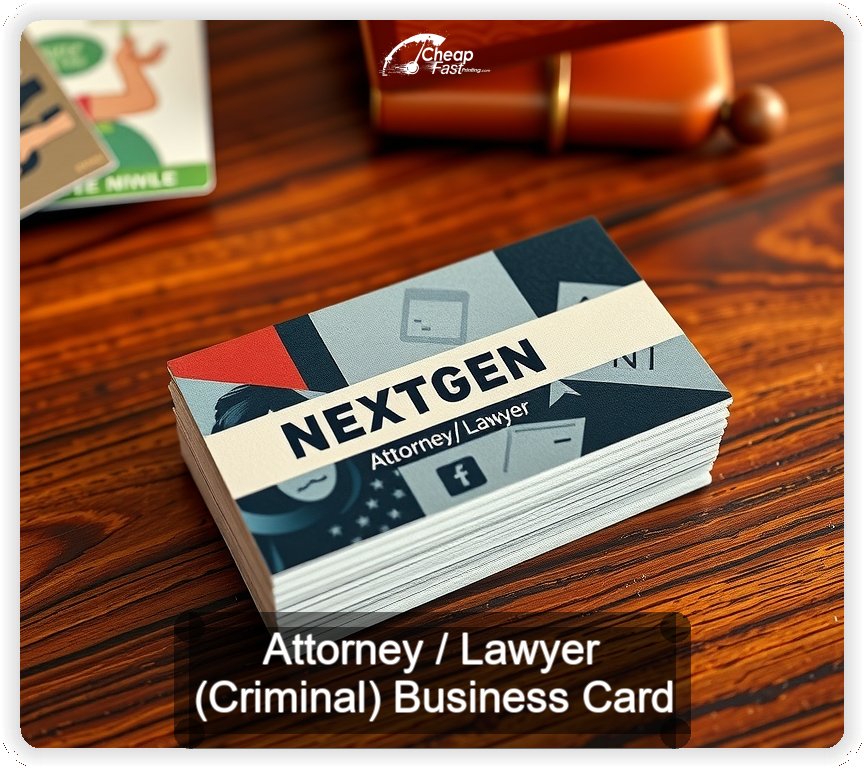 Attorney Lawyer Criminal business card design sample