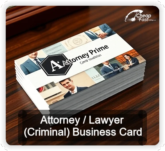 Attorney Lawyer Criminal business card design sample