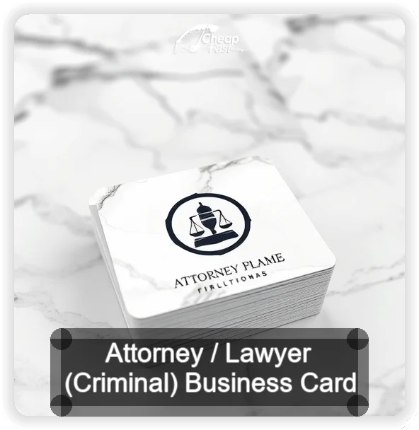 Attorney Lawyer Criminal business card design sample