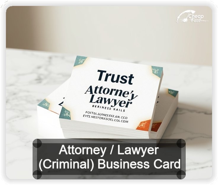 Attorney Lawyer Criminal business card design sample
