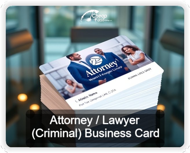 Attorney Lawyer Criminal business card design sample