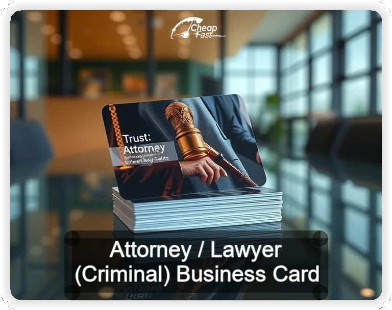 Attorney Lawyer Criminal business card design sample